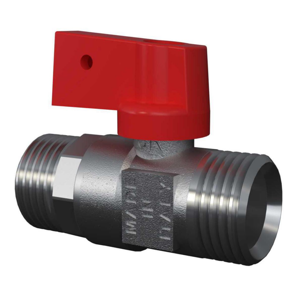 Ball Valve 827 Blue/Red, straight external, LK - BALL VALVE 827 RED. STRAIGHT LK SYSTEMS