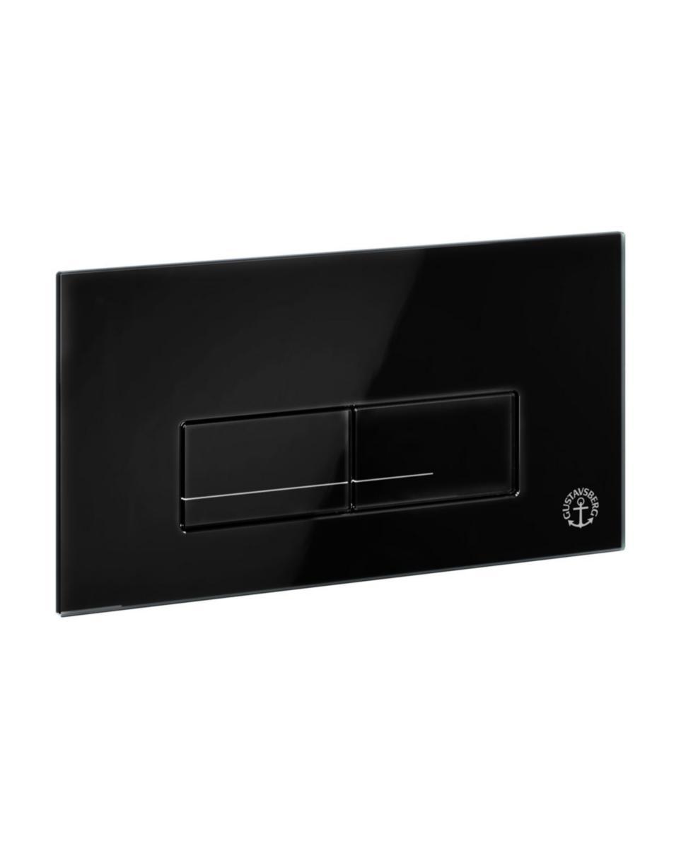 Spolplatta Triomont XT, Gustavsberg - GBG TOPPTRYCKE XT - DUO SVART GLAS. GB1921102083