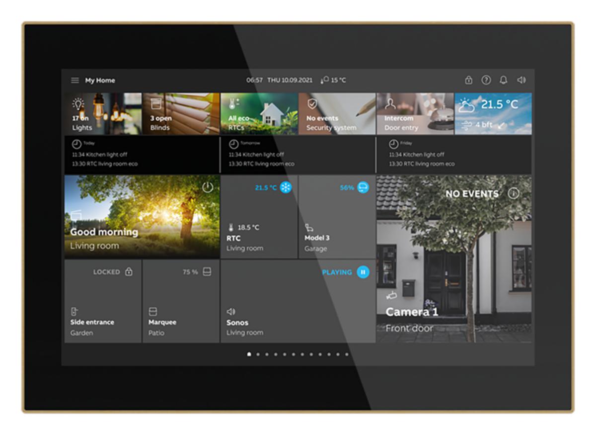 Smart touch ST/U10 panel 10" - PANEL SMART TOUCH 10" SV/GULD ST/U10.3.1-825