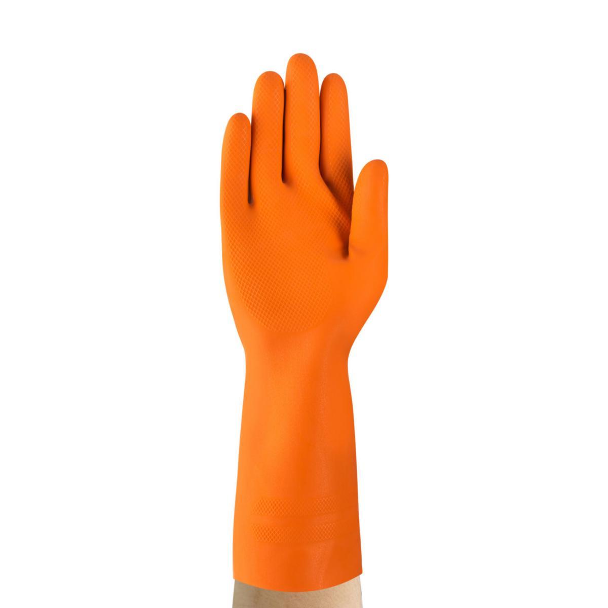 Handske Ansell 87-208 - HANDSKE ANSELL 87-208 LATEX ORANGE 0,75MM TJOCK STL 7