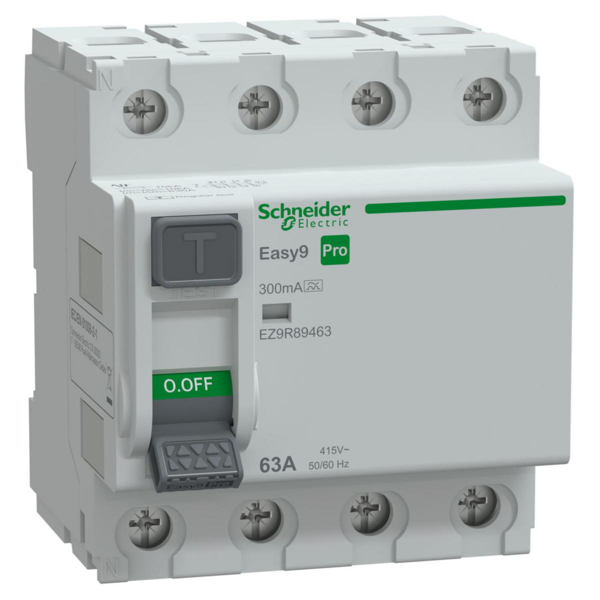 Easy9 4P A-Type RCCB - Easy9 4P 63A 300mA A-Type RCCB