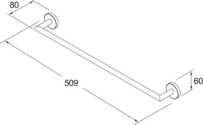 GBG ROUND HANDDUKSHÄNGARE 450MM KROM