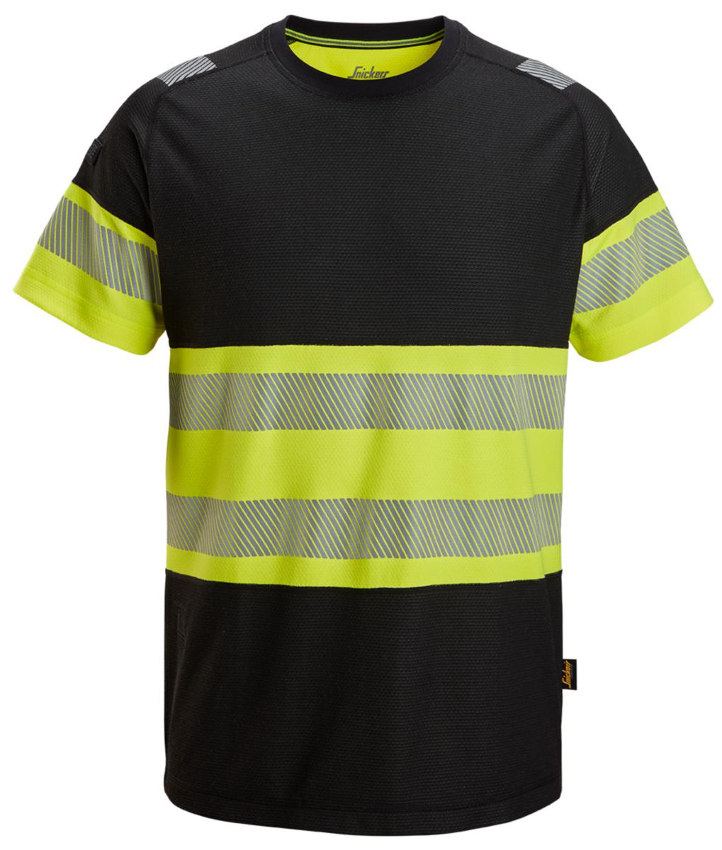 T-shirt Snickers 2538 - T-SHIRT SNICKERS 2538 SVART /GUL VARSEL KL1 STL 2XL