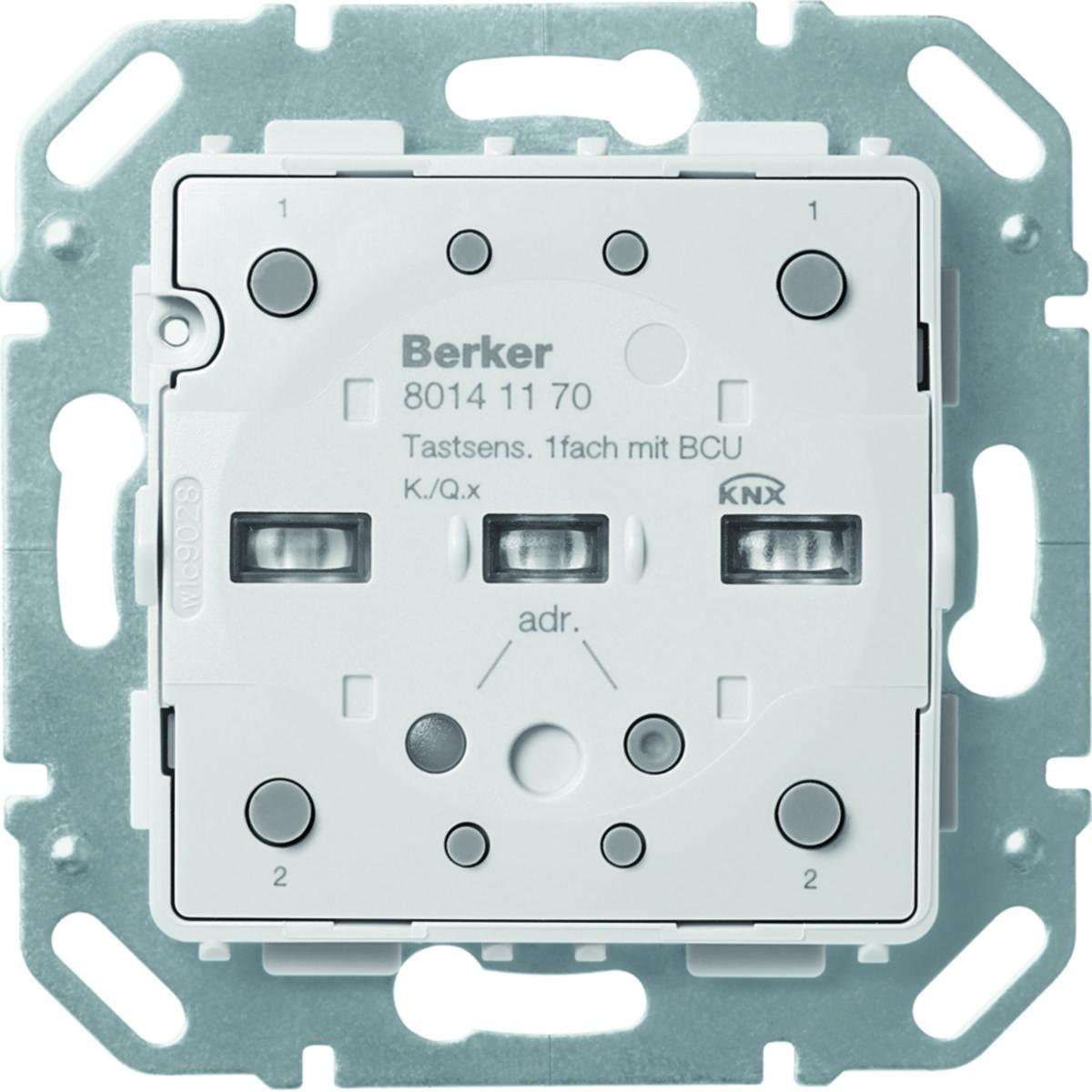 Tryckknappsinsats med (integrerad busskopplare) easy-KNX serie Q.X - TRYCKKN KNX ENKEL M BK KX/QX 80141170