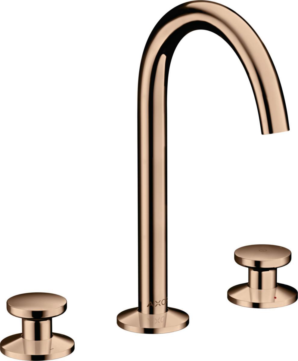 Tvättställsblandare AXOR One 2-grepp 3-håls, Hansgrohe - HANSGROHE TVÄTTSTÄLLSBL. AXOR ONE, 2-GR, 3 HÅL POL.RÖDGULD