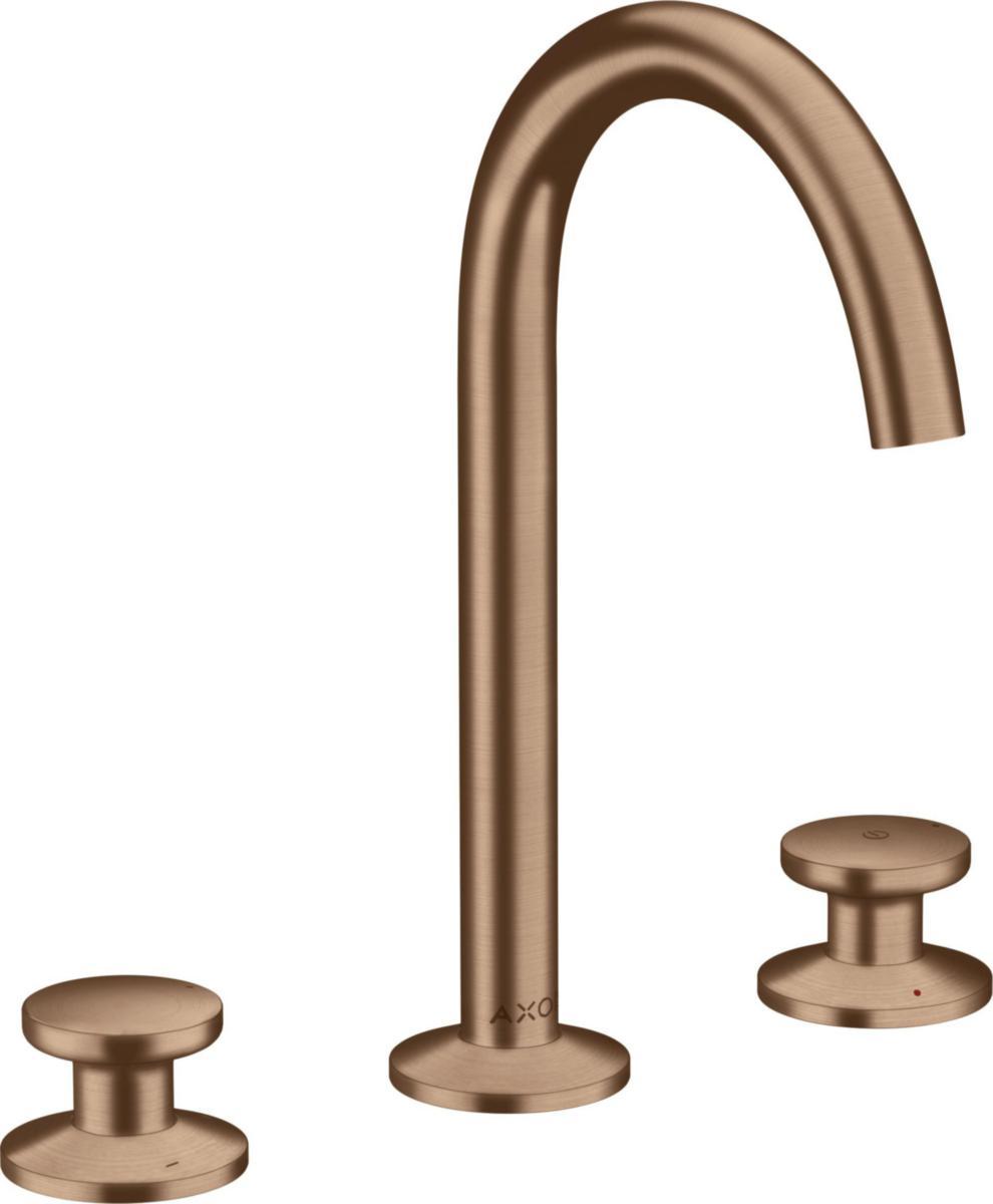 Tvättställsblandare AXOR One 2-grepp 3-håls, Hansgrohe - HANSGROHE TVÄTTSTÄLLSBL. AXOR ONE, 2-GR, 3 HÅL BORST.RÖDGULD