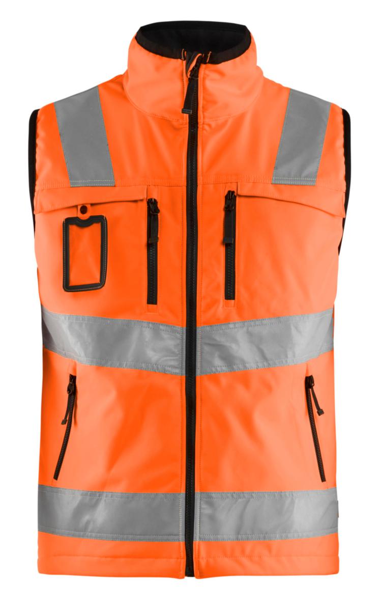 Softshellväst Blåkläder 3049-2517 - SOFTSHELLVÄST BLK 3049-2517 ORANGE VARSEL KL2 STL 3XL