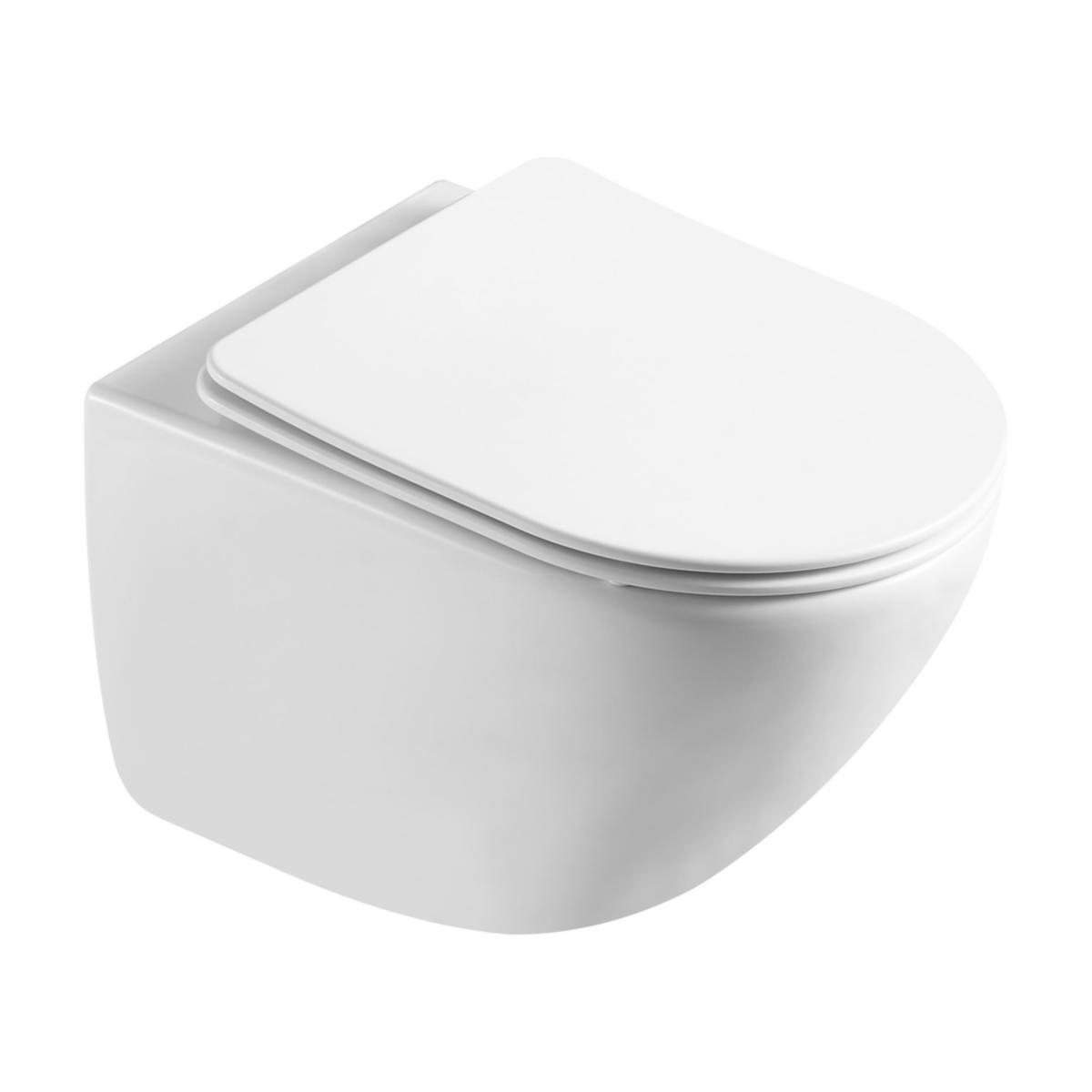 Toilet bowl Omea white, a-collection - A-COLLECTION WC-BOWL OMEA RIMLESS, W. S-C SEAT WHITE