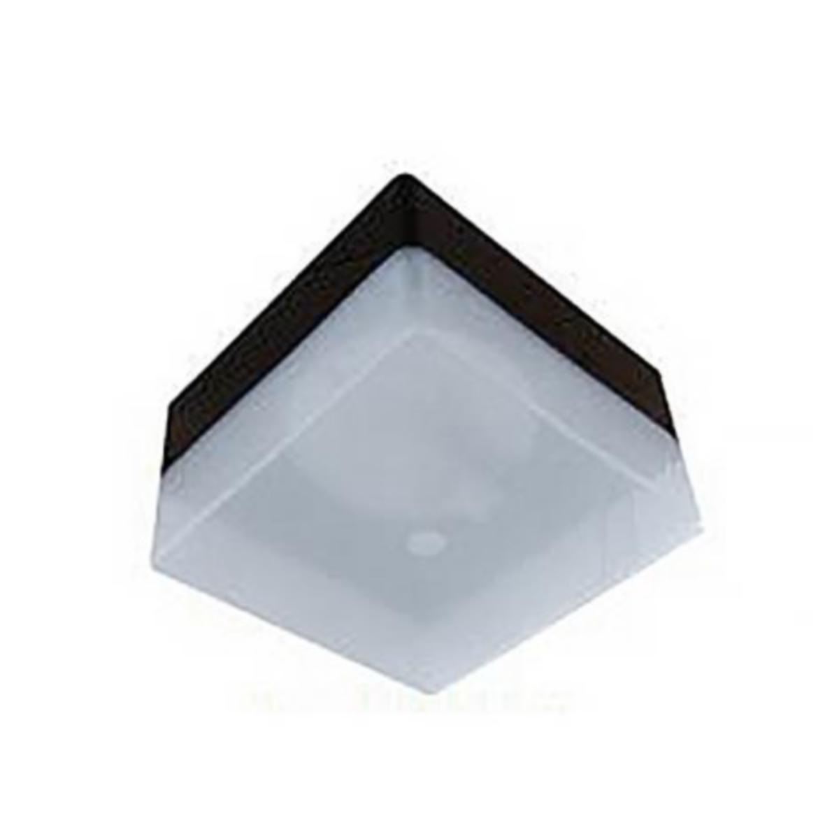 Helplastarmatur av polykarbonat IP 23 - ARMATUR 235X235MM SVART REKTAN