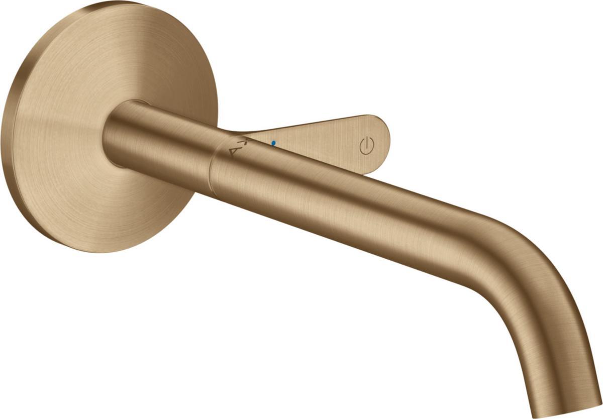 Tvättställsblandare AXOR One 1-grepp vägg, Hansgrohe - HANSGROHE TVÄTTSTÄLLSBL. AXOR ONE, 1-GR VÄGG BORST.BRONS