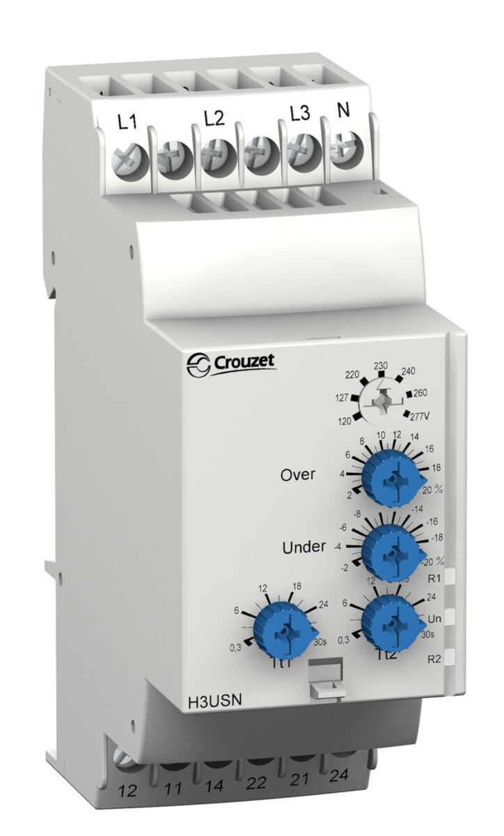 Över-/ underspänningsrelä H3US, H3USN - FASBROTT/FÖLJDS RELÄ H3US 84873220