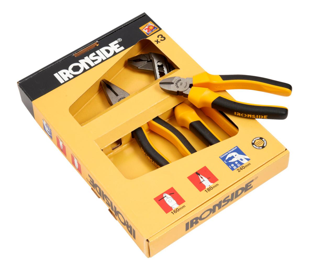 Plier set Ironside 3 pc - PLIERSET IRONSIDE 3 DELAR 121016