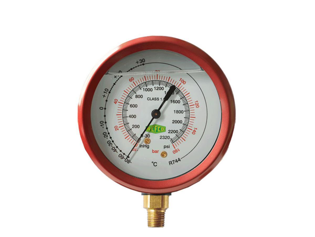 Gauges 1/8" NPT R744 - HIGH PRESSURE GAUGE R744 Ø80 mm