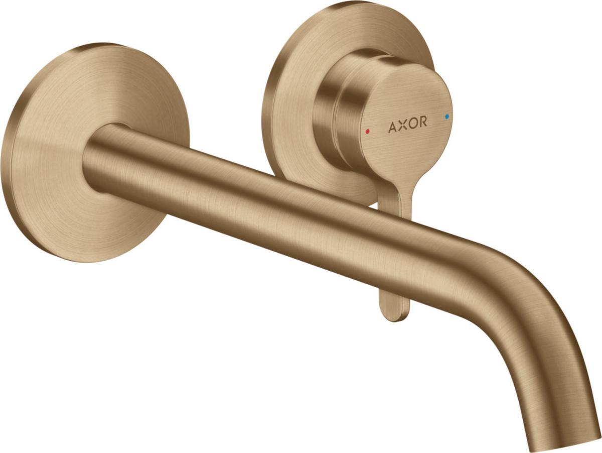 Tvättställsblandare AXOR One 1-grepp 2hål vägg, Hansgrohe - HANSGROHE TVÄTTSTÄLLSBL. AXOR ONE 1-GR, 2 HÅL VÄGG BO.BRONS