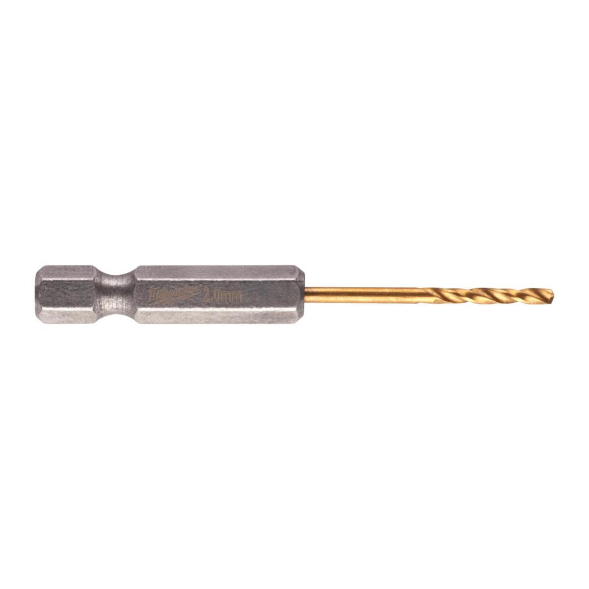 Metallborr Milwaukee HSS-G TiN Shockwave - METALLBORR MILWAUKEE HSSG TIN SW 2.0MM 2P