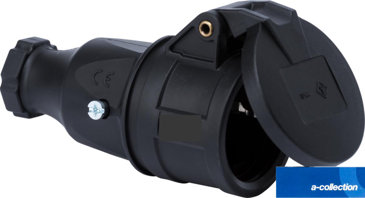 Coupler socket 16A IP44 - CONNECTOR SOCKET GROUNDED IP44 EMV