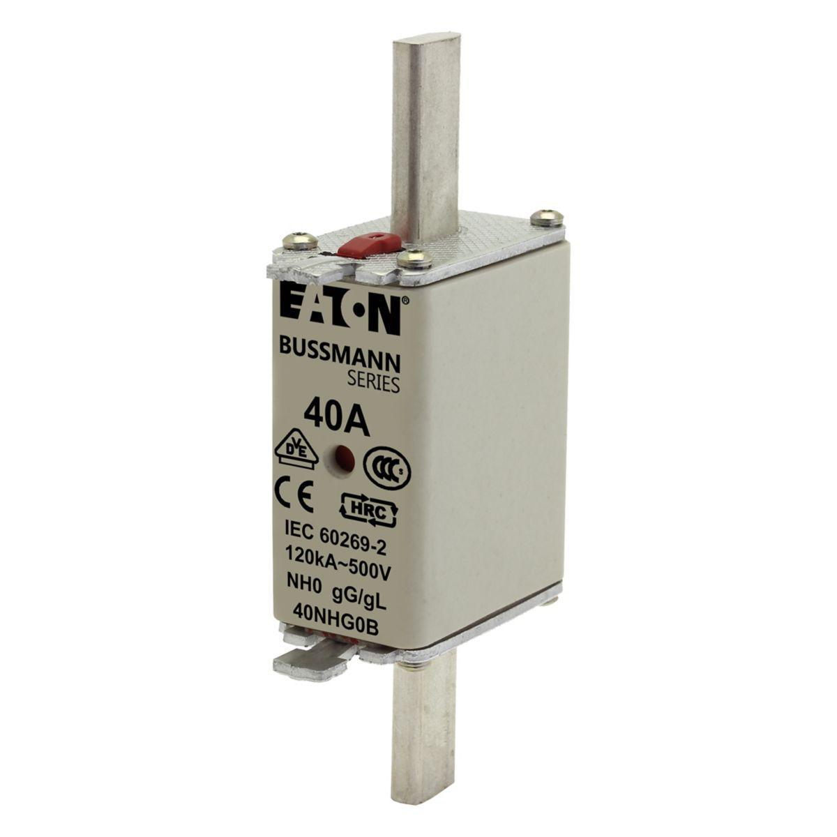 Knivsäkring, gL/gG, NH0 - SÄKRING NH 40A 500V GL/GG 0 NH 40A 500V GL/GG 0