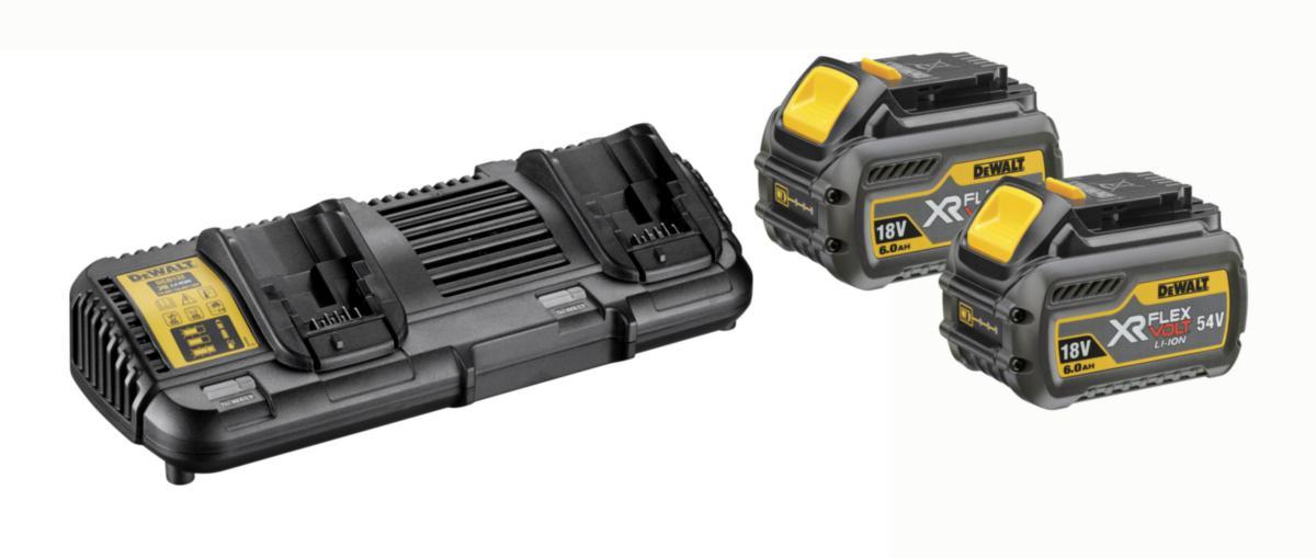 Battery + Charger Dewalt DCB118T2 - BATTERY KIT DEWALT DCB132T2 54 2X6.0AH + CHARGER FLEXVOLT