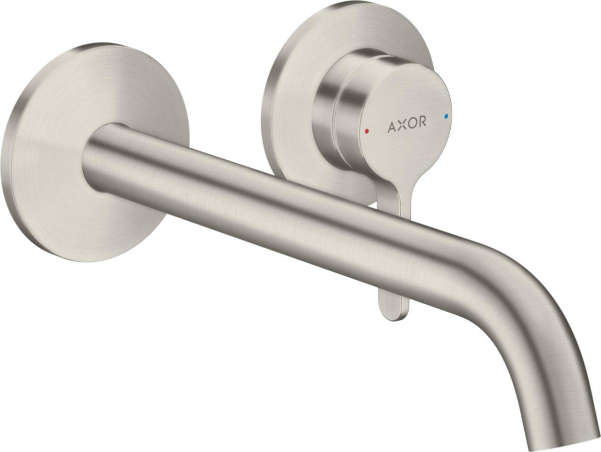 Tvättställsblandare AXOR One 1-grepp 2hål vägg, Hansgrohe - HANSGROHE TVÄTTSTÄLLSBL. AXOR ONE 1-GR,2 HÅL VÄGG OP.RF STÅL