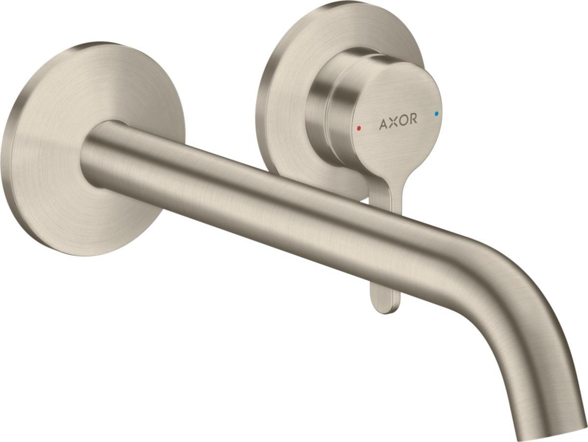 Tvättställsblandare AXOR One 1-grepp 2hål vägg, Hansgrohe - HANSGROHE TVÄTTSTÄLLSBL. AXOR ONE 1-GR, 2 HÅL VÄGG BO.NICKEL