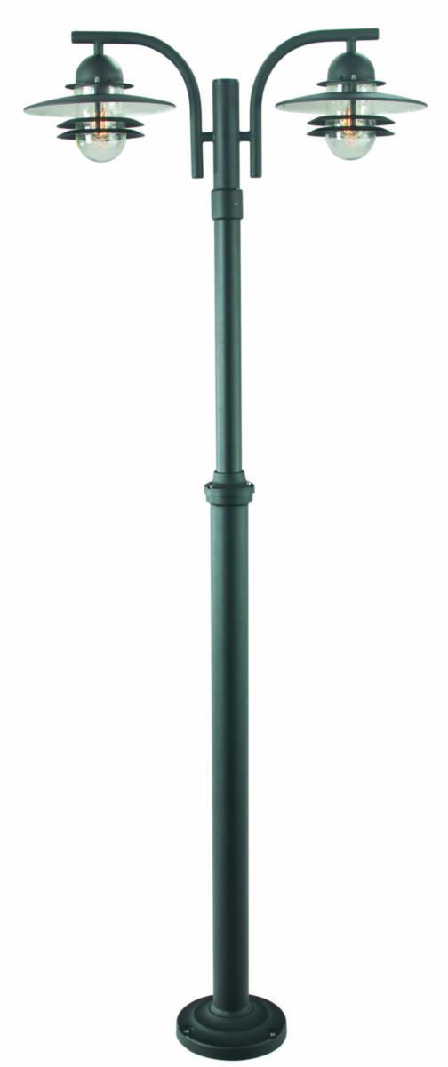 Stolparmatur Oslo - STOLPE 242 OSLO SVART 2X60W E27 IP54 (2 DELAR)