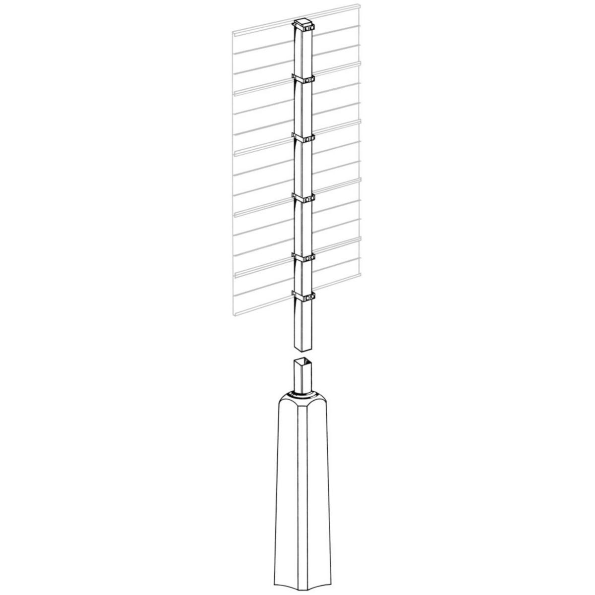 Monteringssatser GS 4/jord Stolpe 100x100 - MONTERINGSSATS GS JORD100/4000