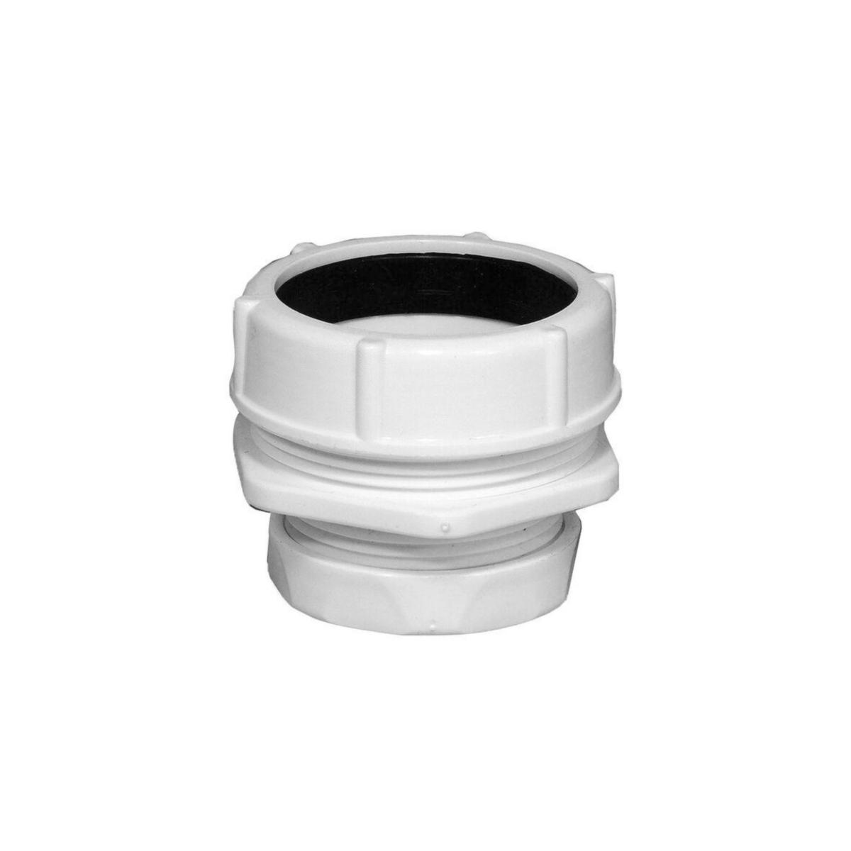 Transition couplings with couplings at both ends for outlet pipes, Purus - 40X50 PIPE CONNECTOR WHITE, PURUS