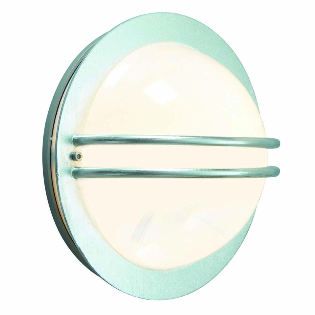 Väggarmatur Bremen IP 54 Klass I i galvat eller lackerat stål - VÄGGARM. 631 BREMEN GALV. OPAL 60W E27 IP54