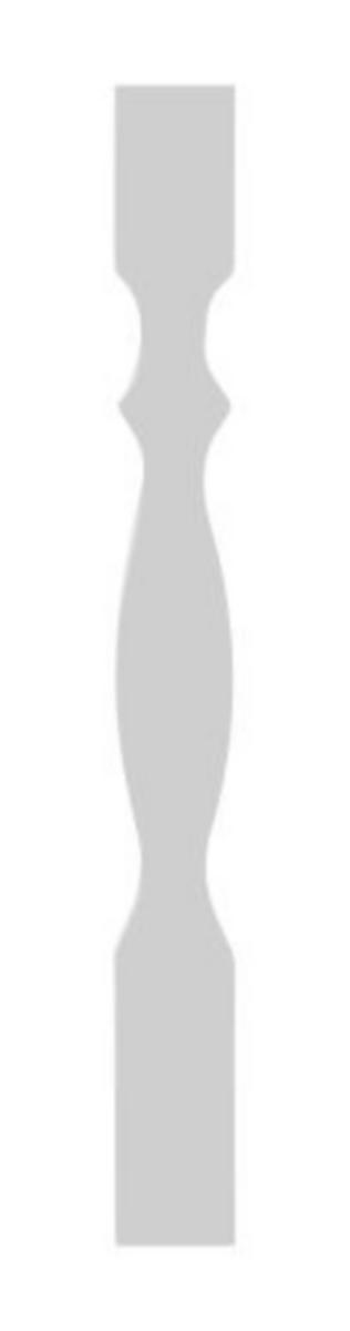 Spjäla, profilerad, rillad, Arnö - SPJÄLA PROFILERAD ARNÖ 94X900 MM VIT GRUNDMÅLAD JABO