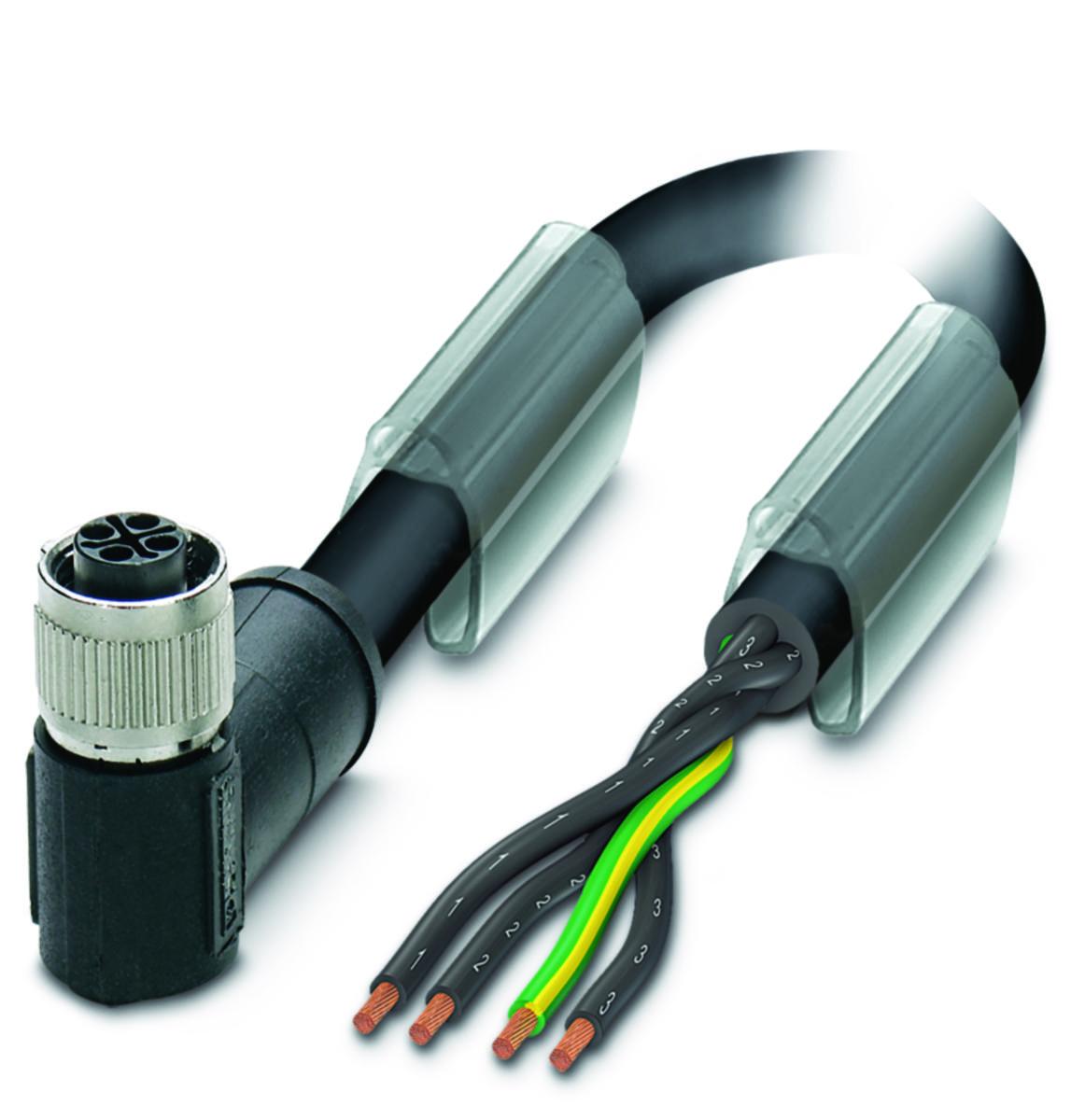 Kablage M12 Power S-kod - M12 S-KOD VINKLAD HONA 5M PUR SAC-4P- 5.0-PUR/FRS PE