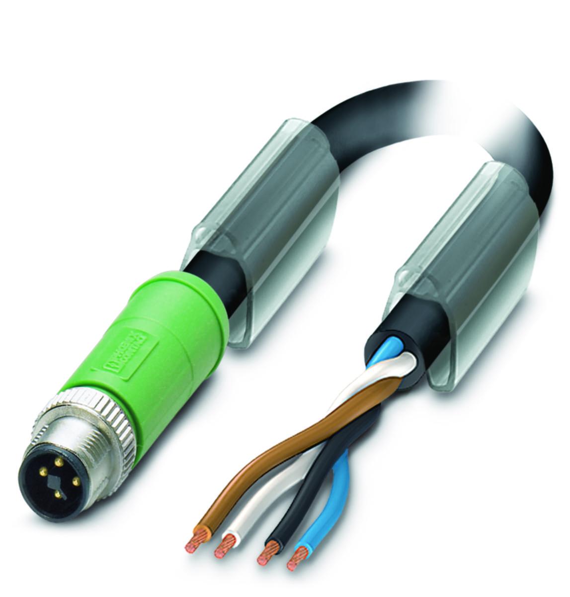 Kablage M12 Power T-kod - M12 T-KOD RAK HANE 2M PUR SAC-4P-MST/ 2.0-PUR SCO
