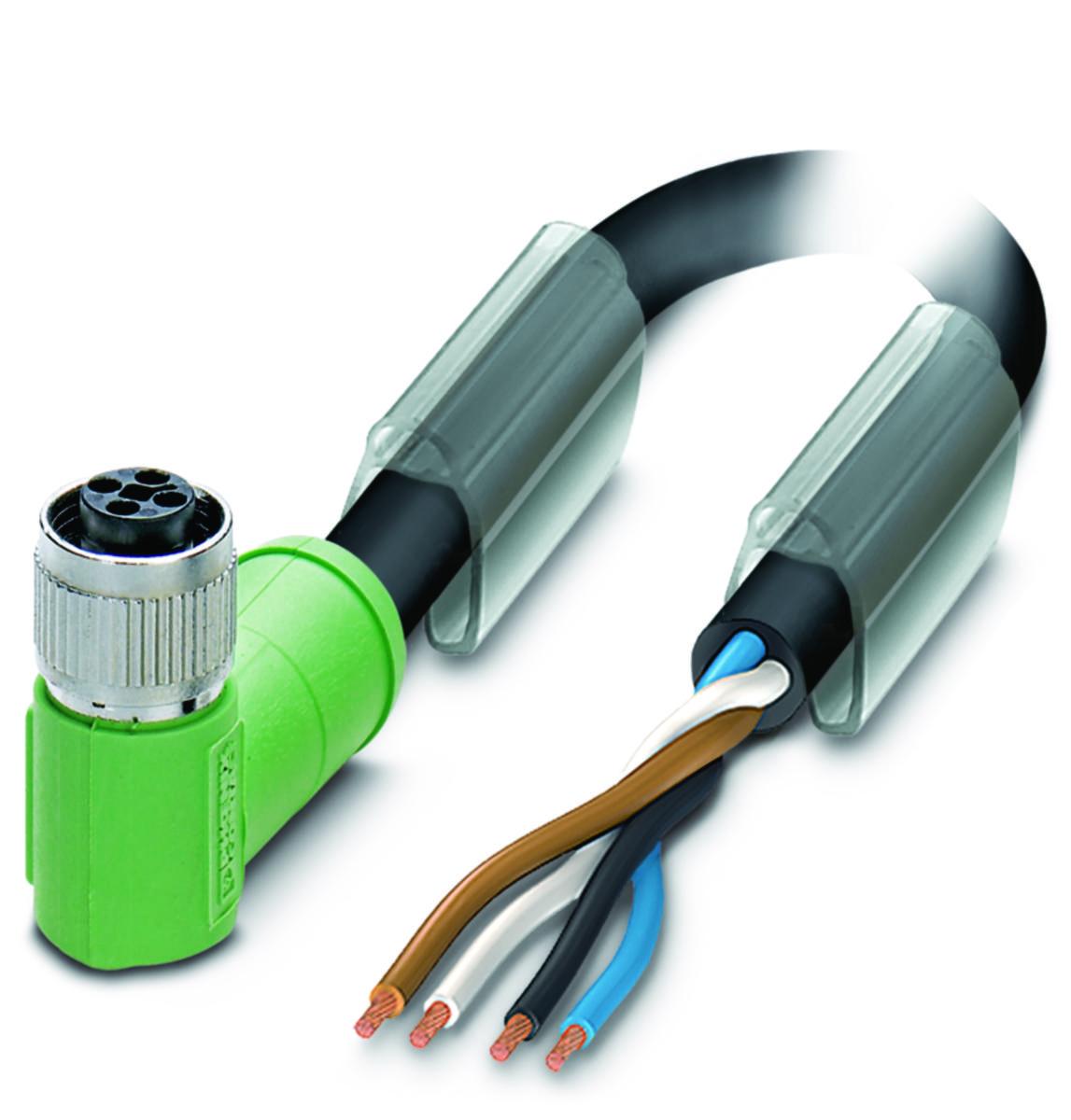 Kablage M12 Power T-kod - M12 T-KOD VINKLAD HONA 5M PUR SAC-4P- 5.0-PUR/FRT SCO
