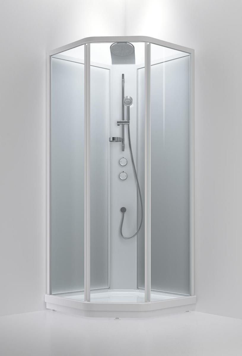 Duschkabin BRIC 3, INR - INR DUSCHKABIN BRIC 3 CLEAR, WHITE, 1000X1000