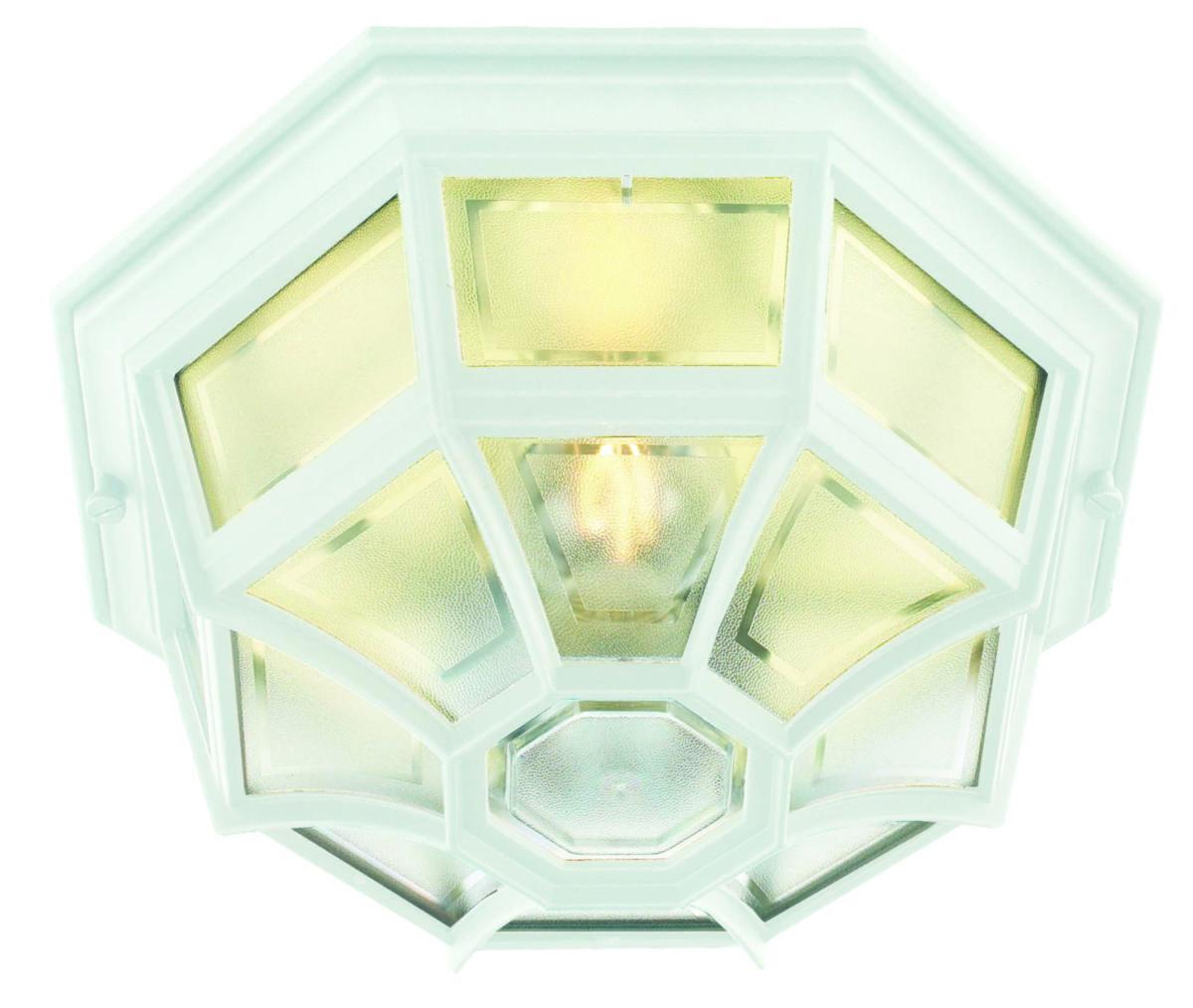Armatur Latina 105 IP 44 Klass II i gjutet aluminium, Norlys - 105 LATINA VIT PLAFOND 60W E27 IP23