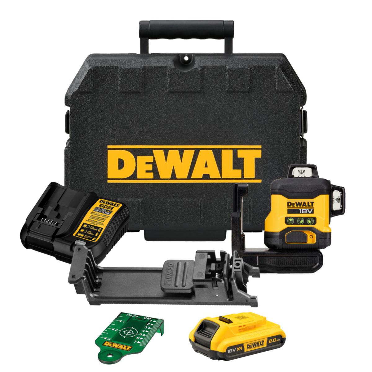 Krysslinjelaser DEWALT DCLE34031D1 - KRYSSLINJELASER DCLE34031D1-QW DEWALT KOMPAKT 18V 3X360º GRÖN