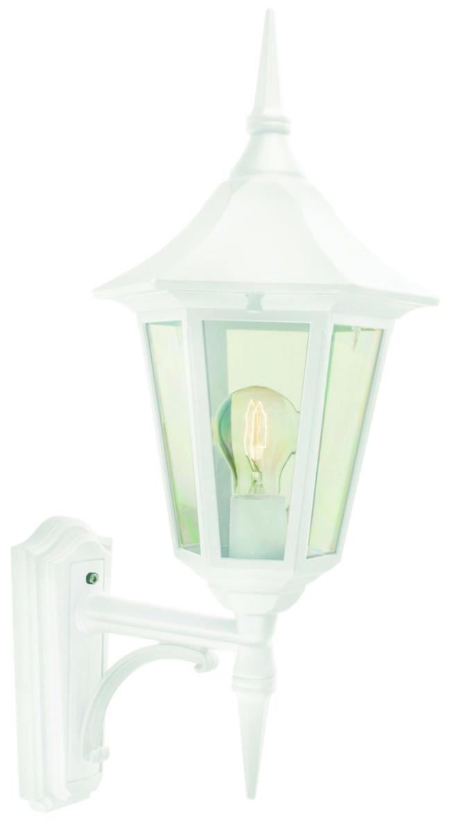 Wall luminaire Modena standing IP 44 Class II in cast aluminium, Norlys - WALL LUM MODENA WHITE 350W 75W E27 IP54