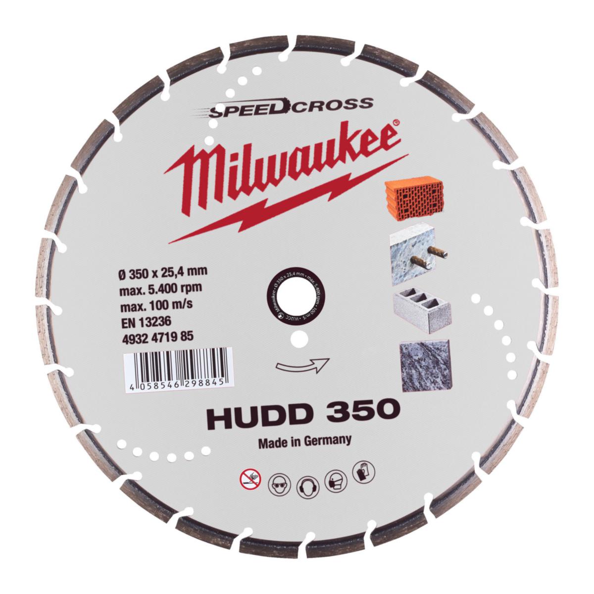 Diamantskiva Milwaukee HUDD 350 - DIAMANTSKIVA MILWAUKEE HUDD 350MM