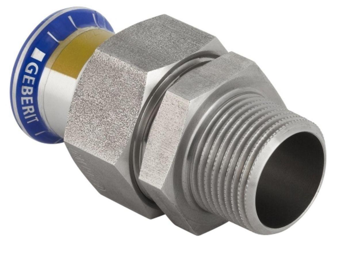 Unionkoppling med utvändig gänga, rostfritt för gas, Mapress - UNION RF GAS 18-R15 UTV.GG MPF ROSTFRITT GAS