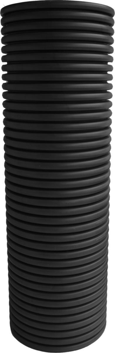 Riser pipe PRO 600 corrugated, Pipelife - 688/600x2M RISER PIPE POLAR PP BLACK