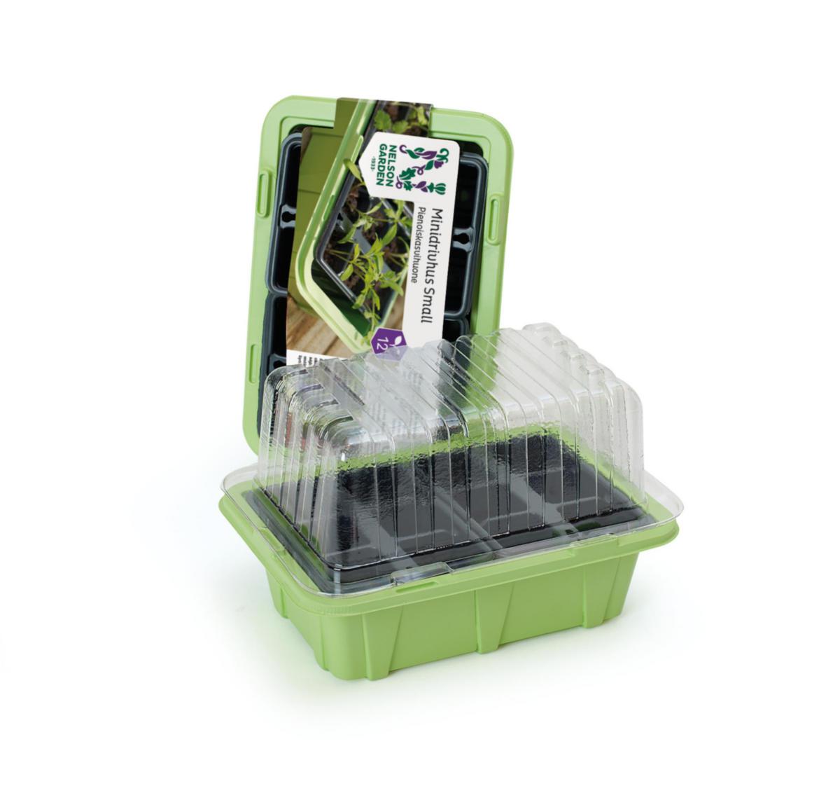 Minidrivhus med krukinsatser, Small - MINIDRIVHUS SMALL MED KRUKINSATS NELSON GARDEN