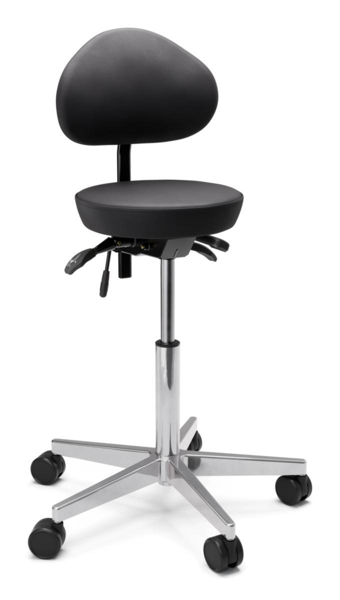 Pall Höganäs Circle - PALL CIRCLE WITH BACKRESTG I SVART KONSTLÄDER PUXX