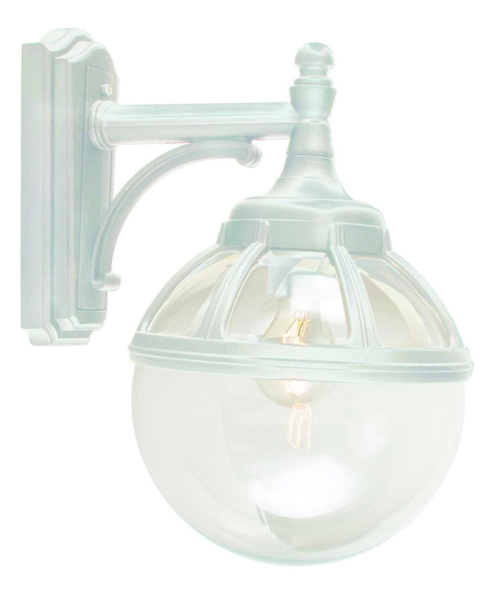 Väggarmatur Bologna, IP 44 Klass II, armaturer i gjutet aluminium - VÄGGARM. 310 BOLOGNA VIT 60W E27 IP43