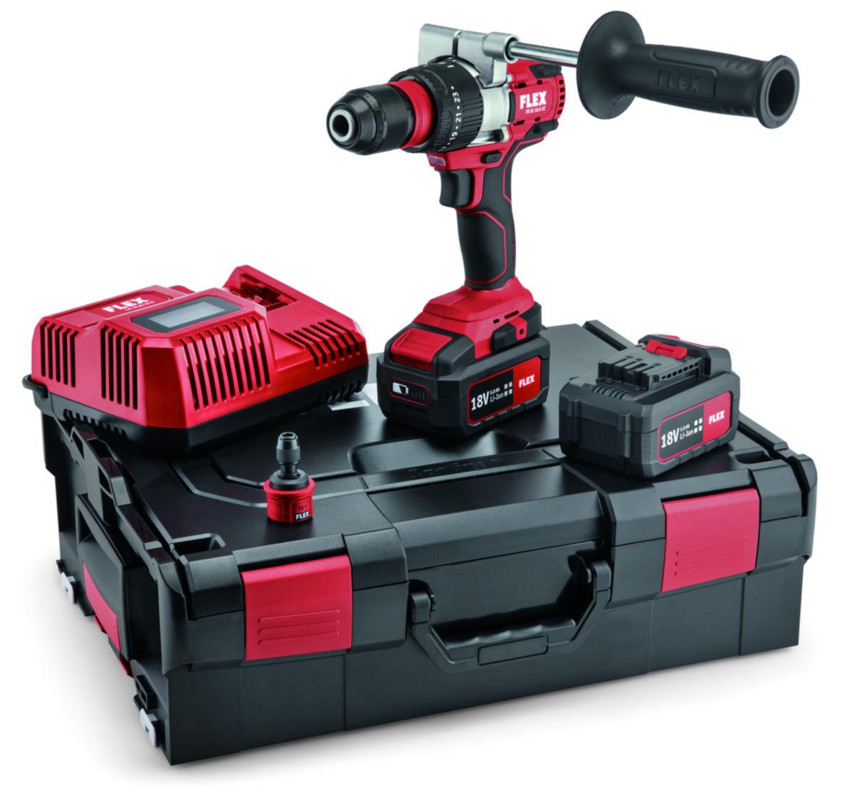 Slagskruvdragare Flex PD2G 18.0-EC i set - SLAGSKRUVDRAGARE FLEX PD2G 18V M.SLAG EC 56/90NM 5.0AHX2&LADD
