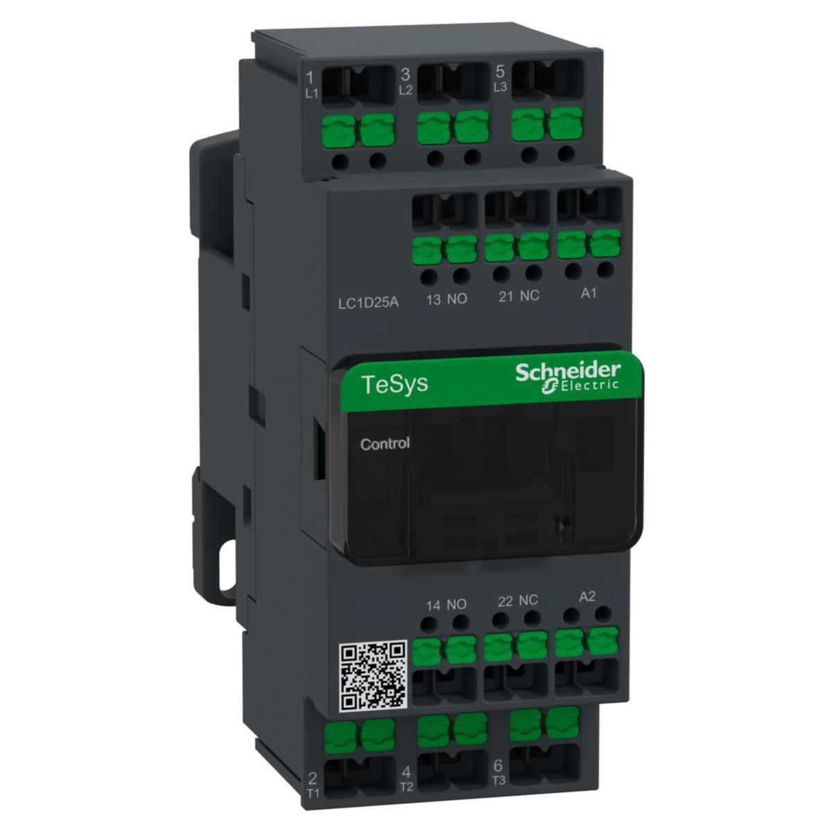 Kontaktor 25-32A LC1D AC spole Snap-in - KNTKR DECA 25A 480V AC SNAP-IN LC1D25AT7