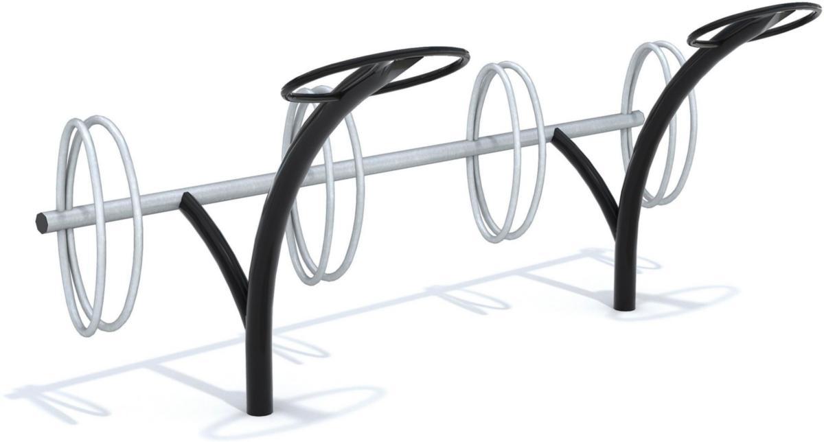 Cykelställ Ellipse - CYKELSTÄLL ELLIPSE 4 PLATSER - GALV / SVART