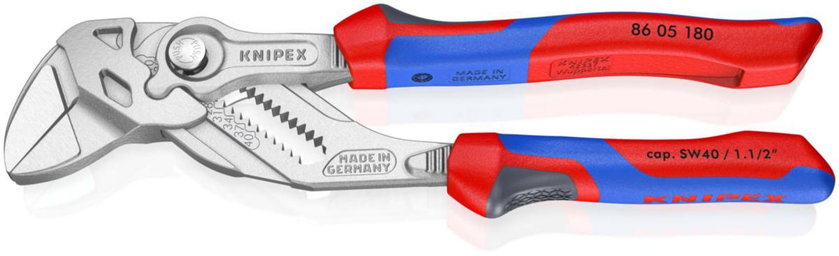 Tångnyckel Knipex 8605 - TÅNGNYCKEL KNIPEX 8605-180MM GRIPV 0-40MM 2-KOMP
