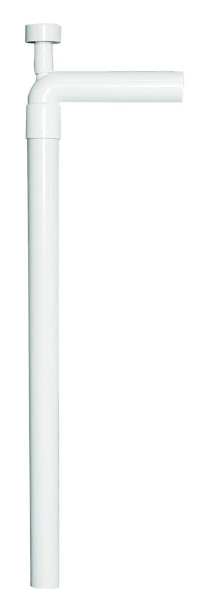 Angled outlet pipe with vacuum valve, Faluplast - OUTL PIPE W 90°BEND 180X650X40 WITH ANTI-VACUUM VALVE WHITE