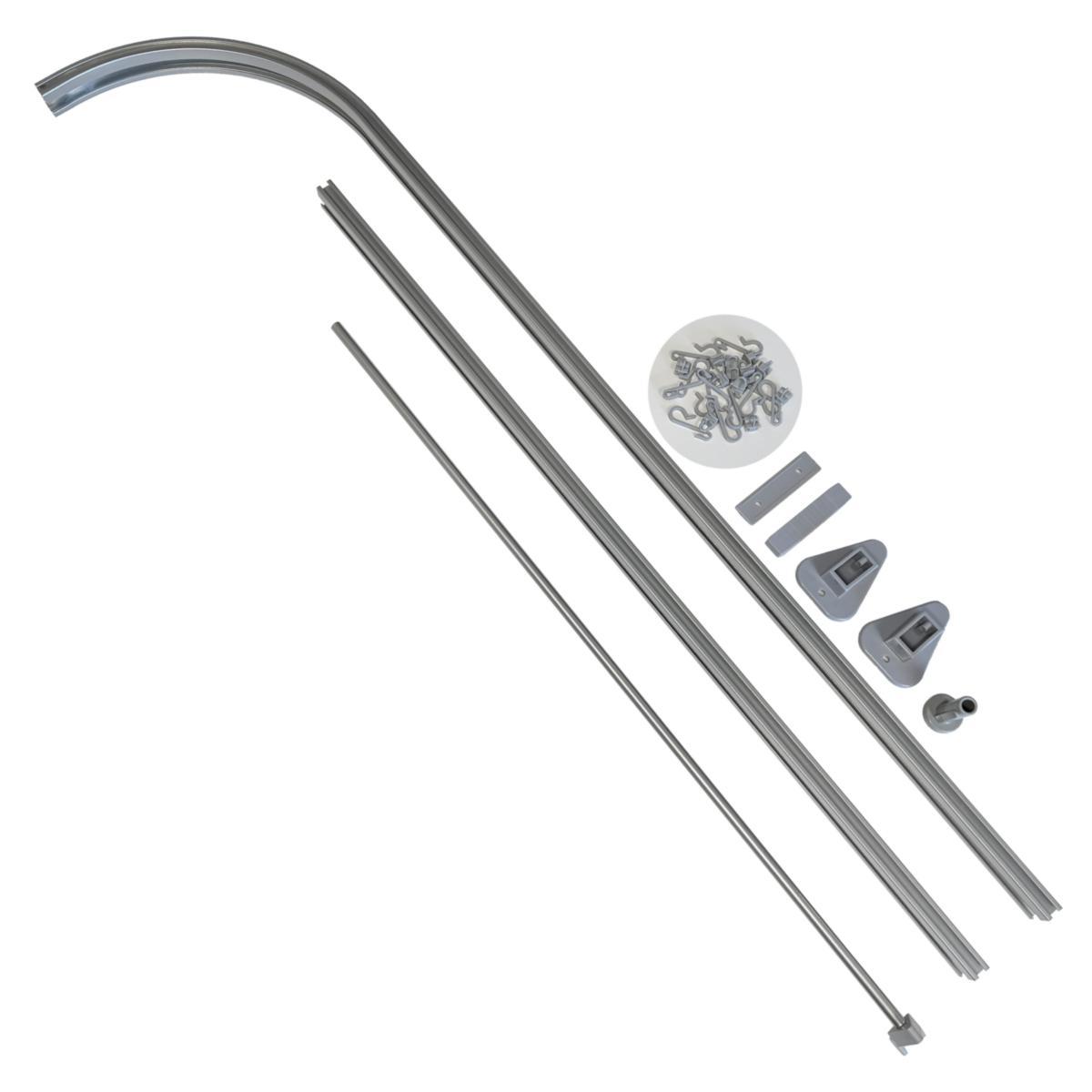 SHOWER CURTAIN RAIL a-collection 2 Jady - SHOWER CURTAIN RAIL 900X900MM COMPL SILVER SB