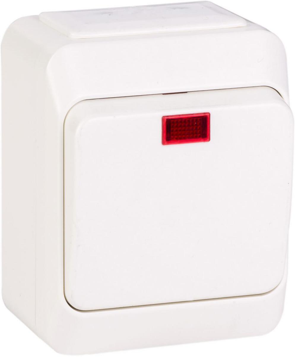 Rocker switch push button with light Aqua Stark - PUSH SW AQ-S W LAMP 16A PW