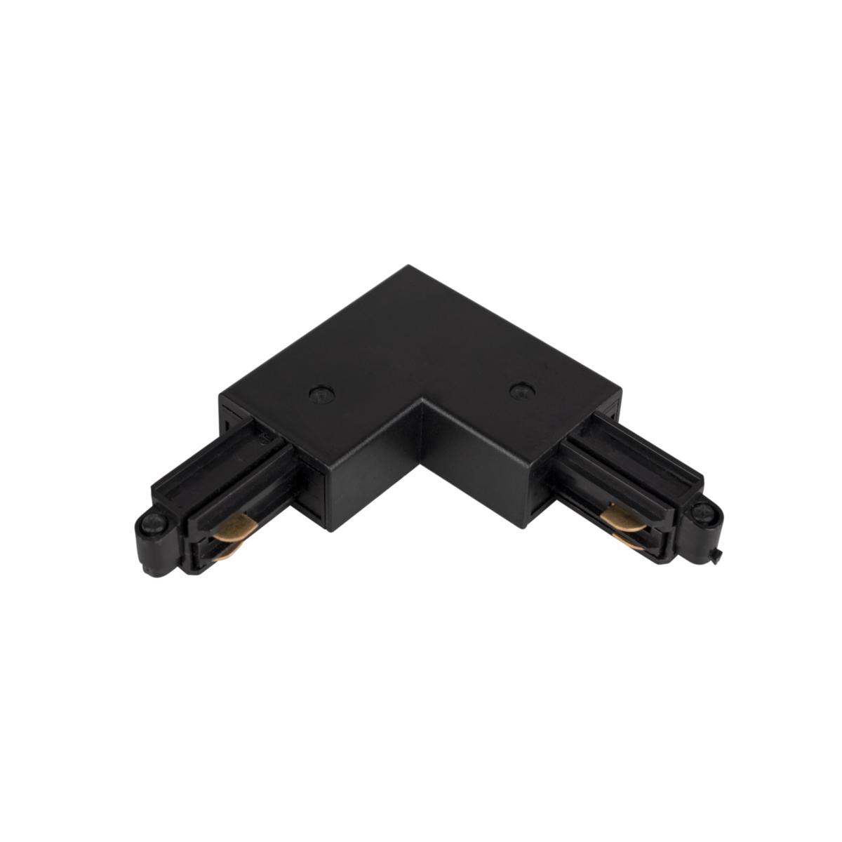 L connection to rail system LiteTrac, 1 phase - L-FEED 1-PHASE INNER BLACK LITETRAC